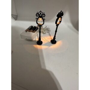 Lemax Christmas Village Lighted Black Street Lamp Accessory 2014 Retired